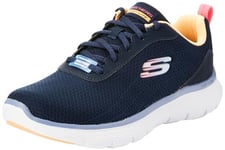 Skechers Femme Flex Appeal 5.0, Bordure en Maille Bleu Marine, 36 EU