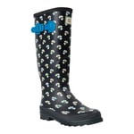 Regatta Womens/Ladies Orla Kiely Hi II Clover Wellington Boots (Black) material_Synthetic - Size UK 4