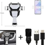 Car holder air vent mount for Oppo A97 5G cell phone mount