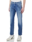 REPLAY Men's M914Y Anbass Hyperflex White Shades Jeans, Light Blue 010, 34W / 32L