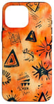 Coque pour iPhone 16 Pro Max Aquarelle orange motif ethnique IT Dead Lights