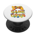 Game Over Vintage Retro Jeux Vidéo Gaming PopSockets PopGrip Adhésif