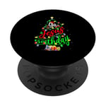 Go Jesus Its Your Birthday Christmas Tree PopSockets Adhesive PopGrip