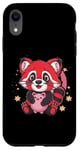 Coque pour iPhone XR Panda kawaii rouge avec tirelire