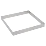 De Buyer - Cercle à tarte carré VALHORNA en inox perforé - 20 x 20 x 2 cm - Fabriqué en France, Technologie AIR SYSTEM, Micro-Perforations pour Cuisson Rapide et Homogène pour Résultats Croustillants