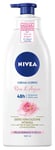 NIVEA Crème Corps rose et Argan Pump de 500 ml, crème corps Adoucissant pour poils normaux et sec, crème corps hydrodratant avec huile d'argan et parfum de rose