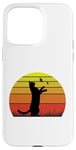 Coque pour iPhone 15 Pro Max T-shirt rétro chat et papillons