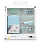 pack SO natural 9 éléments nintendo DS LITE DSI neuf etui chargeur bleu