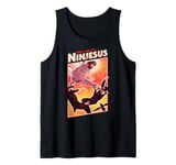 It's Ninjesus 80s Action Movie Atheist Christian Ninja Jesus Tank Top