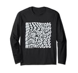 Mystery Song Status Quo Lyrics Retro Swirly Text Long Sleeve T-Shirt