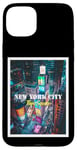 Coque pour iPhone 15 Plus Cool New York City Times Square Skyline Illustration Graphic