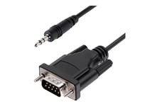 StarTech.com 3ft (1m) DB9 to 3.5mm Serial Cable for Serial Device Configuration, RS232 DB9 Male to 3.5mm Cable for Calibrating Projectors, Digital Signage, and/or TVs via Audio Jack - Al-Mylar EMI Shielding (9M351M-RS232-CABLE) - serielt kabel - DB-9 til