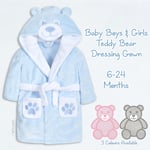 Baby Girls Boys Dressing Gown Teddy Bear Robe Novelty Plush Fleece Unisex Ted Uk