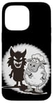 iPhone 14 Pro Max Unique Comic Sheep and Wolf Shadow for a Sheep Lover Case