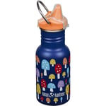 Klean Kanteen Kid Classic Narrow Sippy vattenflaska med pip 355 ml, mushrooms