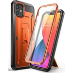 SUPCASE Skal iPhone 12 Mini 5G 2020 5,4 Tum, Stötsäker Unicorn Beetle Pro Orange