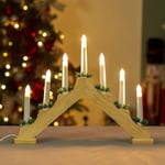 Christmas Candle Bridge The Christmas Workshop Pine Wood Finish Candle Décor