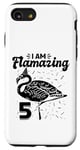 Coque pour iPhone SE (2020) / 7 / 8 I am Flamazing Fête d'anniversaire Flamant rose 5 ans