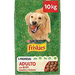 Friskies Purina Alimentation pour Chien Adulte avec Bœuf, Céréales et Légumes, Sac de 10 kg