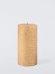 John Lewis Rustic Pillar Candle, H15 cm, Gold