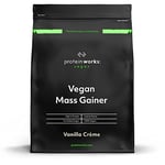 Protein Works - Vegan Mass Gainer | 100% Plant Based | High Calorie Protein Powder | Vegan Weight Gainer Blend | 16 Shakes | Vanilla Crème | 2kg