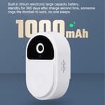 (White)Doorbell Camera Large Capacity Battery WiFi Video Doorbell Camera Video