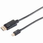 Cable Mini DisplayPort vers DisplayPort 1.2 M/M 2m (Noir)