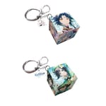 XUBWVW Genshin Creative Magic Puzzle Cube Porte-clés Ornement Pendentif Poupée Sac Voiture Pendentif (Hutao)