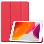 Etui Nouvel Apple Ipad 10,2 2019 Wifi - 4g/Lte Smartcover Pliable Rouge Avec Stand - Housse Coque De Protection New Ipad 10.2 Pouces - Accessoires Tablette Pochette Xeptio : Exceptional Smart Case !