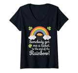 Womens Funny Saint Patricks Day Irish Pride Shamrock Lucky Green V-Neck T-Shirt