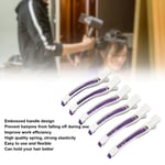 (White+purple)Hair Cutting Clips Professional Prevent Slip Strong Toughness