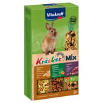 Vitakraft Kräcker Trio-Mix för dvärgkaniner - 1 x 3 Popcorn, grönsaker, druvor