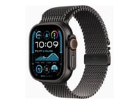 Apple Watch Ultra 2 - 49 Mm - Titane Noir - Montre Connectée Avec Bracelet Milanaise - Taille Du Bracelet : M - 64 Go - Lte, Wi-Fi 4, Uwb, Bluetooth - 4g - 61.8 G