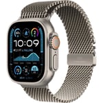 Apple Watch Ultra 2 GPS + Cellular - 49mm - Boîtier Natural Titanium - Bracelet Natural Titanium Milanese Loop - S