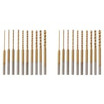 Micro-Twist Drill Bit Set - 20Pcs 0.6mm-2.2mm Tiny 2.35 Shank hss Mini Gravure Forets Trou Outil de Forage