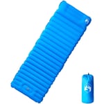 Matelas de camping autogonflant avec oreiller 1 personne bleu vidaXL