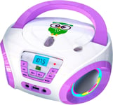 Tunes Lecteur CD Enfant - Nouveauté - Radio FM - Piles incluses - Radio Mignon avec Haut-parleurs - Le Cadeau Parfait pour Les Tout-Petits - Violet