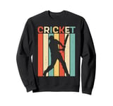 Retro Cricket Game For Cricket Lovers & Cricket Player Sweatshirt