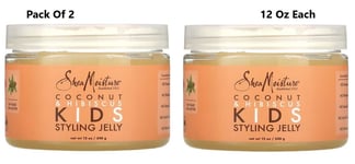 2 X Shea Moisture Kids Styling Jelly Coconut & Hibiscus 12 oz /340 g