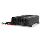 Nedis Power Inverter Pure Sine Wave | Inngangsspenning: 12 V DC | Enhetens strømuttak: Type F (CEE 7/3) / USB-A / USB-C™ | 230 V AC 50 Hz | 2000 W | Topp effekt: 4000 W | Skru Terminal | Pure Sine Wave | Sikring | Sort