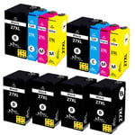 KING OF FLASH Ink Cartridges Replacement for Epson 27XL Use with Workforce WF-7720 WF-7210 WF-7710 WF-3620 WF-3640 WF-7110 WF-7610 WF-7620 WF-7715 (2 Sets & 4 Black)