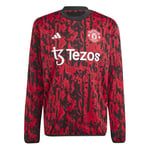 Manchester United Träningströja Pre Match - Röd/Svart Långärmad - adidas, storlek 3XL