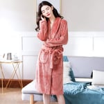 Hommes Vêtements De Nuit Chauds Peignoir De Bain Corail Couples Flanelle Peignoir Pyjamas Nuit Robe De Chambre Femmes Mariée Robe M Darkpinkstripey723 Livraison Gratuite