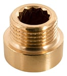 Sanitop-Wingenroth 157247 Rallonge de robinet type 1/2" x 10 mm, rallonge avec intérieur multiple, 1 filetage intérieur et 1 filetage extérieur, installation d'eau potable, laiton