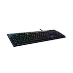 Logitech G G815 Clavier USB QWERTZ Allemand Noir G G815, Standard, USB, Clavier mécanique, QWERTZ, Noir