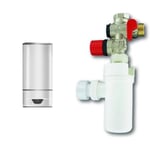 Ariston LYDOS HYBRID Chauffe-eau électrique et Pompe à chaleur 100 litres prêt-à-poser & COMAP Groupe de sécurité 889 3/4" (20x27) droit NF avec siphon d'évacuation
