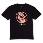 Mortal Kombat Red Logo Oversized Heavyweight T-Shirt - Black - XS - Black