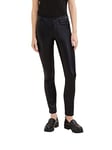 TOM TAILOR 1034226 Alexa Slim Jeans Coated Femme ,14482 - Deep Black ,33W / 32L