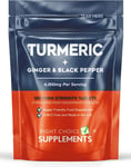 Turmeric Tablets 2400mg with Black Pepper & Ginger | 180 Curcumin Supplements