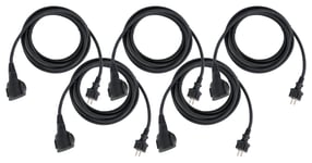 5 Prolongateur Rallonge Electrique Cable Extérieur 10m Extension IP44 Jardin Set